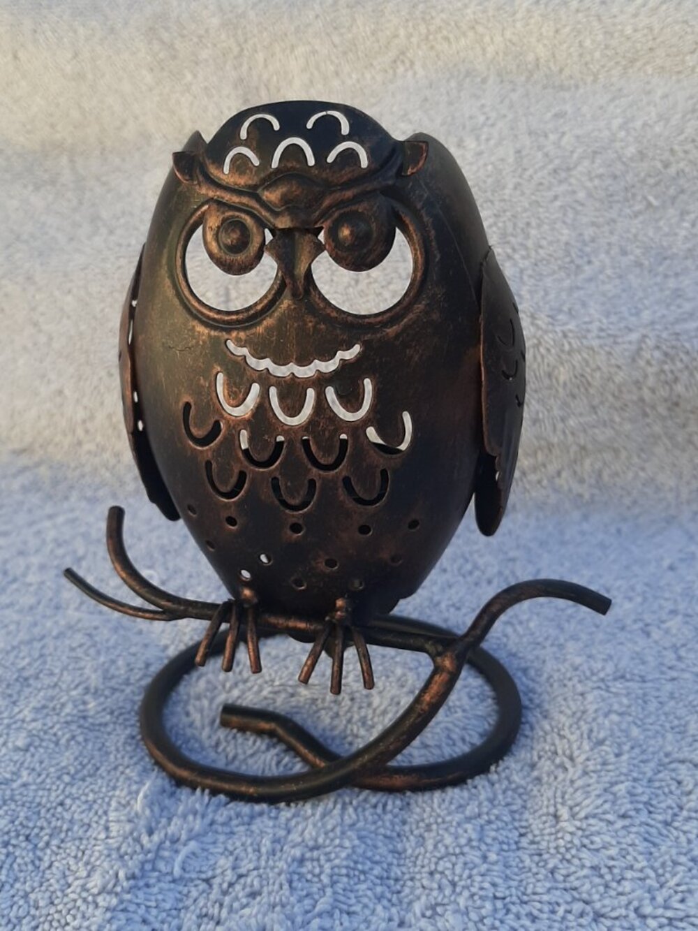 Partylite Artisan Owl Tealight Holder 5" x 3"